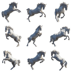 Stylized Jumping Horse Vinyl Car Decal Sticker – Waterproof & UV-Resistant 