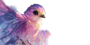 Pink Anime Bird Vinyl Car Decal Sticker – Waterproof & UV-Resistant 