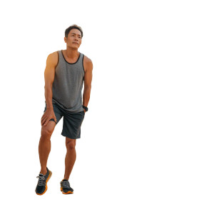 Jogging Asian Man Vinyl Car Decal Sticker – Waterproof & UV-Resistant 