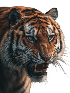 Angry Tiger Close-Up V5 Vinyl Car Decal Sticker – Waterproof & UV-Resistant 