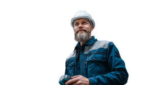 Confident Factory Worker V4 Vinyl Car Decal Sticker – Waterproof & UV-Resistant 