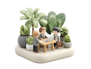 Business Meeting Scene V2 Vinyl Car Decal Sticker – Waterproof & UV-Resistant 