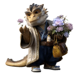 Elderly Dragon Vinyl Car Decal Sticker – Waterproof & UV-Resistant 