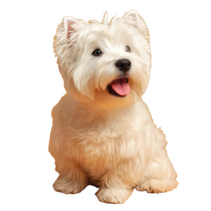 Smiling Westie Vinyl Car Decal Sticker – Waterproof & UV-Resistant 