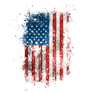 Splashed Ink Flag Vinyl Car Decal Sticker – Waterproof & UV-Resistant 
