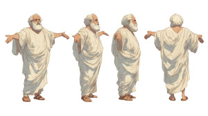 Socrates Sprite Sheet Vinyl Car Decal Sticker – Waterproof & UV-Resistant 