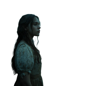 Eerie Village Woman Vinyl Car Decal Sticker – Waterproof & UV-Resistant 