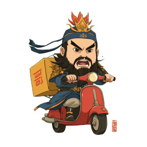 Cao Cao Delivery Vinyl Car Decal Sticker – Waterproof & UV-Resistant 