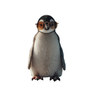 Cool Penguin Pose Vinyl Car Decal Sticker – Waterproof & UV-Resistant 