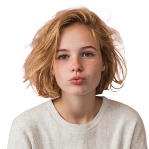 Confident Blonde Girl V3 Vinyl Car Decal Sticker – Waterproof & UV-Resistant 