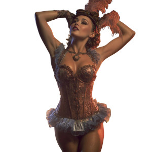 Steampunk Burlesque Dancer Vinyl Car Decal Sticker – Waterproof & UV-Resistant 