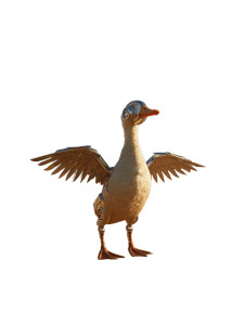 Metallic Jet Duck Vinyl Car Decal Sticker – Waterproof & UV-Resistant 