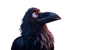 Pixar-Style Crow V2 Vinyl Car Decal Sticker – Waterproof & UV-Resistant 