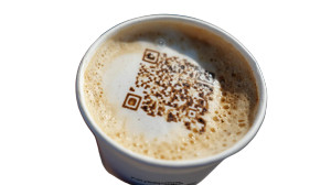 Latte Art Qr Vinyl Car Decal Sticker – Waterproof & UV-Resistant 