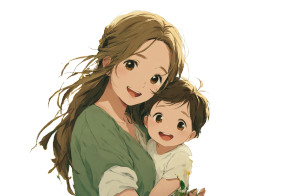 Happy Mother And Baby V4 Vinyl Car Decal Sticker – Waterproof & UV-Resistant 