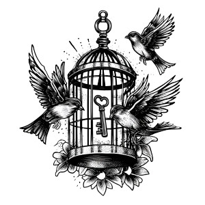 Freeing The Birds Vinyl Car Decal Sticker – Waterproof & UV-Resistant 