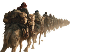 Desert Caravan Journey V3 Vinyl Car Decal Sticker – Waterproof & UV-Resistant 