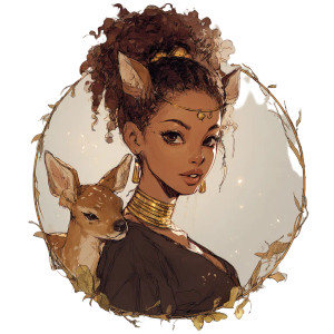 Fantasy Doe Woman Vinyl Car Decal Sticker – Waterproof & UV-Resistant 