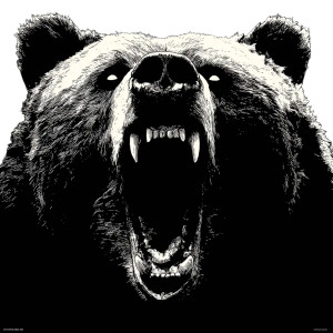 Demonic Bear Head Vinyl Car Decal Sticker – Waterproof & UV-Resistant 