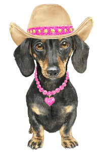 Cowgirl Dachshund V2 Vinyl Car Decal Sticker – Waterproof & UV-Resistant 