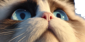 Ragdoll Cat Close-Up V5 Vinyl Car Decal Sticker – Waterproof & UV-Resistant 