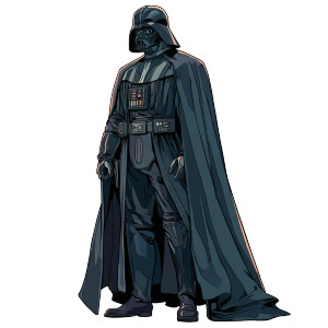 Darth Vader Portrait V19 Vinyl Car Decal Sticker – Waterproof & UV-Resistant 