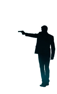 Silhouette Gunman V3 Vinyl Car Decal Sticker – Waterproof & UV-Resistant 