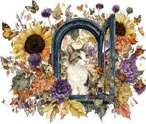 Cute Cat Window V2 Vinyl Car Decal Sticker – Waterproof & UV-Resistant 