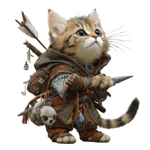 Dnd Kitten Vinyl Car Decal Sticker – Waterproof & UV-Resistant 