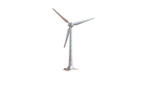 Wind Turbine Miniature Vinyl Car Decal Sticker – Waterproof & UV-Resistant 