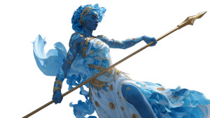 Cosmic Serene Warrior Vinyl Car Decal Sticker – Waterproof & UV-Resistant 