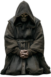 Skull-Faced Monk V2 Vinyl Car Decal Sticker – Waterproof & UV-Resistant 