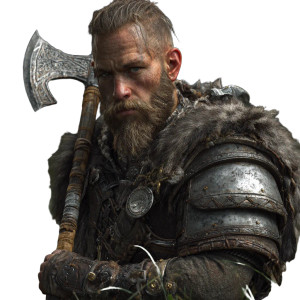 Viking Berserker Portrait Vinyl Car Decal Sticker – Waterproof & UV-Resistant 