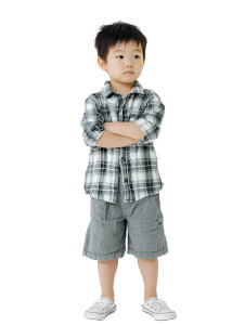 Asian Little Boy Vinyl Car Decal Sticker – Waterproof & UV-Resistant 