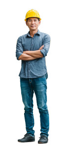 Young Asian Worker Vinyl Car Decal Sticker – Waterproof & UV-Resistant 