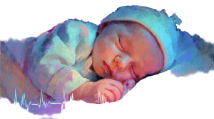 Sleeping Newborn V4 Vinyl Car Decal Sticker – Waterproof & UV-Resistant 