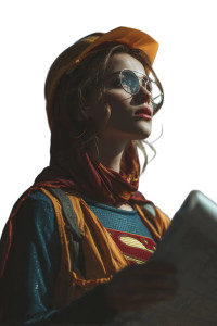 Supergirl Engineer Vinyl Car Decal Sticker – Waterproof & UV-Resistant 