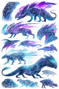 Elemental Creature Stickers Vinyl Car Decal Sticker – Waterproof & UV-Resistant 