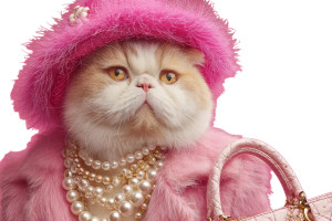 Fashionable Cat V4 Vinyl Car Decal Sticker – Waterproof & UV-Resistant 