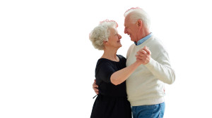 Dancing Elderly Couple V5 Vinyl Car Decal Sticker – Waterproof & UV-Resistant 