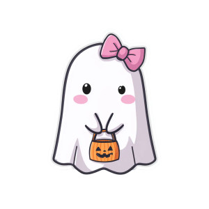 Cute Halloween Ghost Vinyl Car Decal Sticker – Waterproof & UV-Resistant Cute Halloween Ghost Vinyl Car Decal Sticker – Waterproof & UV-Resistant