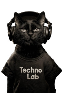 Techno Lab Cats Vinyl Car Decal Sticker – Waterproof & UV-Resistant 