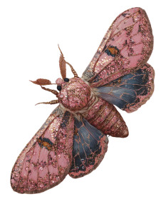 Girl Holding Moth Vinyl Car Decal Sticker – Waterproof & UV-Resistant 