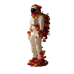 Floral Astronaut V3 Vinyl Car Decal Sticker – Waterproof & UV-Resistant 