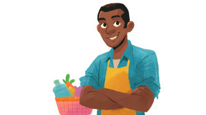 Cheerful Errands Man Vinyl Car Decal Sticker – Waterproof & UV-Resistant 