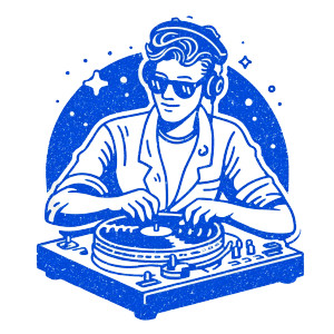 Dj Spinning Vinyl V2 Vinyl Car Decal Sticker – Waterproof & UV-Resistant 