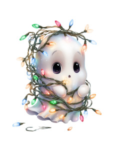 Cartoon Ghost Tangled Vinyl Car Decal Sticker – Waterproof & UV-Resistant 