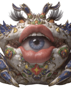 Surreal Mouth Eye Vinyl Car Decal Sticker – Waterproof & UV-Resistant 