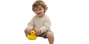 Happy Boy Playing V2 Vinyl Car Decal Sticker – Waterproof & UV-Resistant 