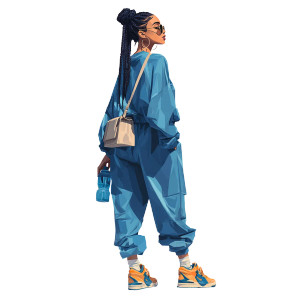 Sudanese Female Clipart Vinyl Car Decal Sticker – Waterproof & UV-Resistant 